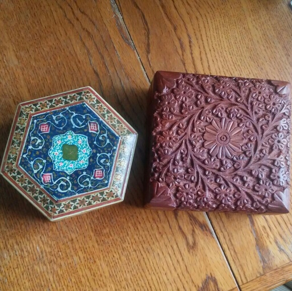 Set of 2 Gorgeous Wooden Boxes - Picture 1 of 7